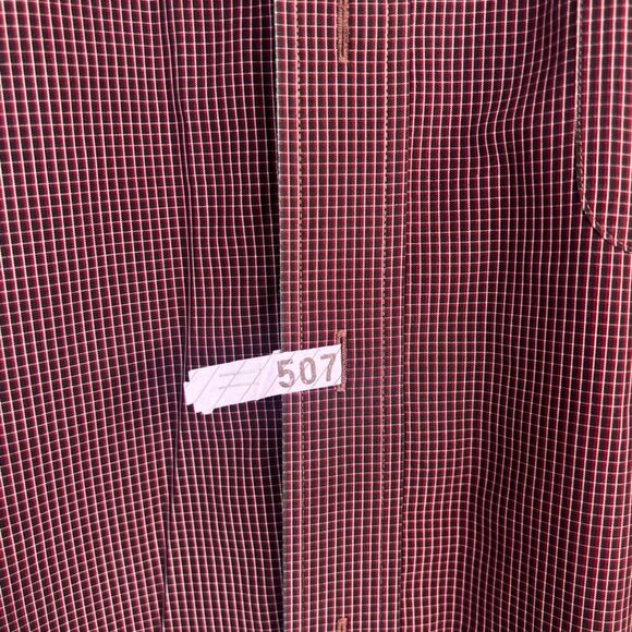 Roundtree & Yorke Gold Label Non Iron Subtle Plaid Cotton Button Front Size XL - Picture 9 of 10
